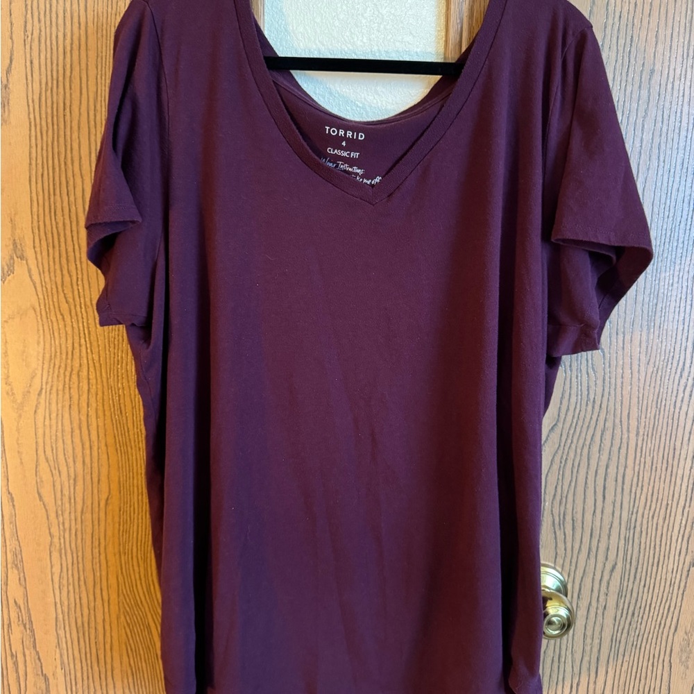 Torrid Burgundy Classic Fit Tee
